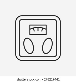 Weighing machine line icon