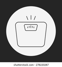 Weighing machine line icon