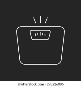 Weighing machine line icon