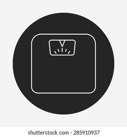 Weighing machine line icon