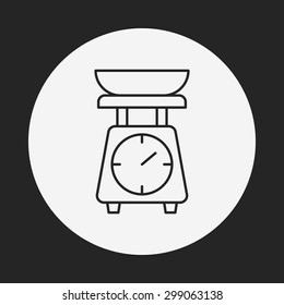 Weighing machine line icon
