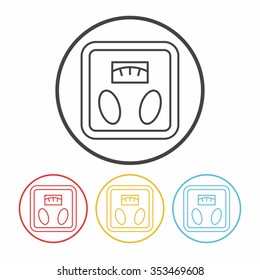 Weighing machine line icon