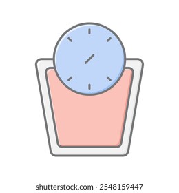 Weighing Machine lineal color icon , vector, pixel perfect, illustrator file