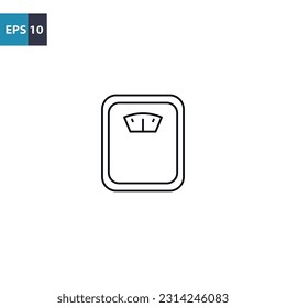 Weighing machine outline icon Vector illustration