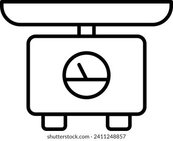 Weighing Machine Outline vector illustration icon