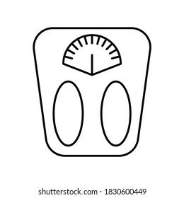 Weighing Machine Simple Line Icon