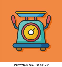 Weighing machine vector icon