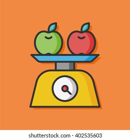 Weighing machine vector icon