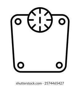 Weighing machine Vector Line Icon Design