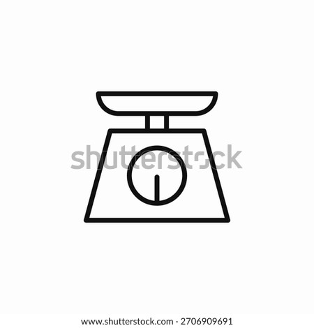 weighing precision scale icon sign vector