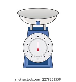Weighing scale analog in vector illustration
