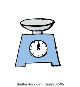 Vector de ilustración dibujado a mano de escala de ponderación 