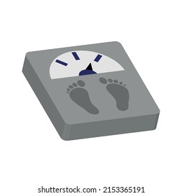 icono de escala de pesaje con representación de ilustración 3D en posición de pie.