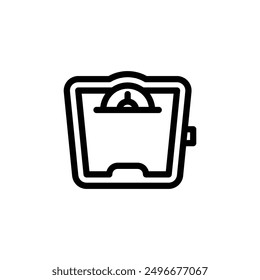 Weighing scale icon or logo design isolated sign symbol vector illustration. A collection of high quality black line style vector icons