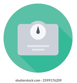 Weighing scale icon representing measurement, health, fitness, and weight tracking.