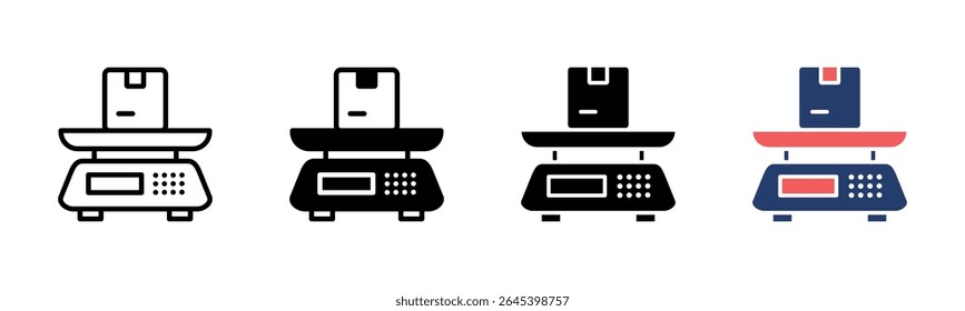Weighing Scale icon sheet multiple style collection