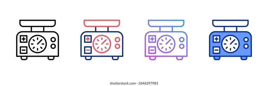 Weighing Scale icon sheet multiple style collection