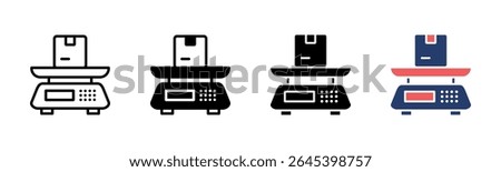 Weighing Scale icon sheet multiple style collection