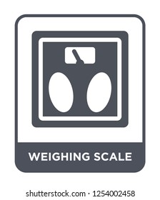 weighing scale icon vector on white background, weighing scale trendy filled icons from Gym and fitness collection, weighing scale simple element illustration