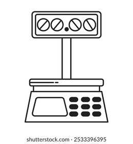 Weighing scale icon vector on white background