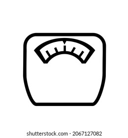 weighing scale icon.black stripes symbolIsolated vector illustration on a white background.Cute design for t shirt print, icon, logo, label, patch or sticker.
