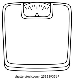 weighing scale illustration hand drawn outline vector
