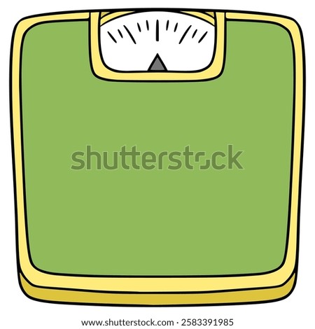 weighing scale illustration hand drawn isolated vector