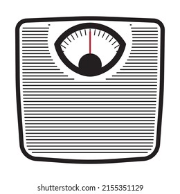 Escala de ponderación aislada. Escala de peso del suelo. Icono de escala. Ilustración vectorial.