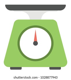 
Weighing scale, kitchen balance flat icon
