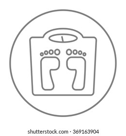 Weighing scale line icon.