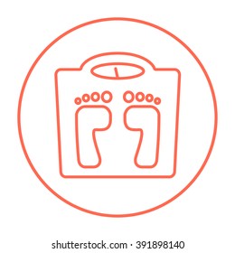 Weighing scale line icon.