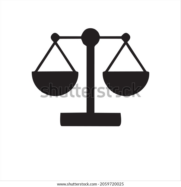 Weighing Scale Logo On White Background Stock Vector (Royalty Free