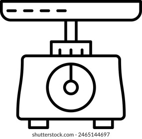 Weighing Scale Vector Line Icon Design