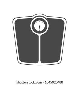 Weighing Scales Black Icon - Black Vector Illustration Art