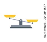 Weighing scales -  vector element isolated on white.