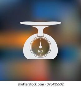 Weighing scales vector icon