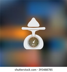 Weighing scales vector icon