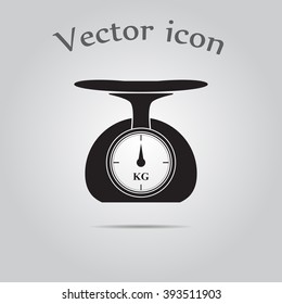 Weighing scales vector icon