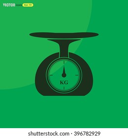 Weighing scales vector icon