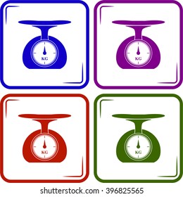 Weighing scales vector icon