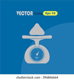 Weighing scales vector icon