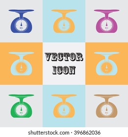 Weighing scales vector icon