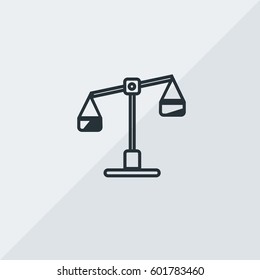 Weighing Scales Vector Icon, The outlined symbol of scales. Simple, modern flat vector illustration for mobile app, website or desktop app  