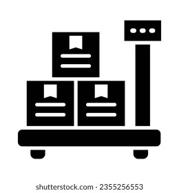 Icono De Glifo Vector De Pesaje Para Uso Personal Y Comercial.
