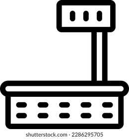 Wiegen von Vektorgrafik auf transparentem Hintergrund. Hochwertige Symbole. Dünne Vektorsymbole für Konzept und Grafikdesign.