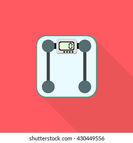 Weighing-machine sign icon. Vector. 