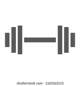 Weighlifting glyph icon, gym and sport, barbell sign, vector graphics, a solid pattern on a white background, eps 10.