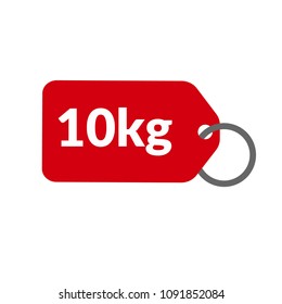 weight 10 kg and simple objects,vector illustration