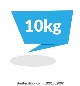 weight 10 kg and simple objects,vector illustration