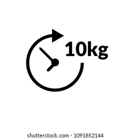 weight 10 kg and simple objects,vector illustration